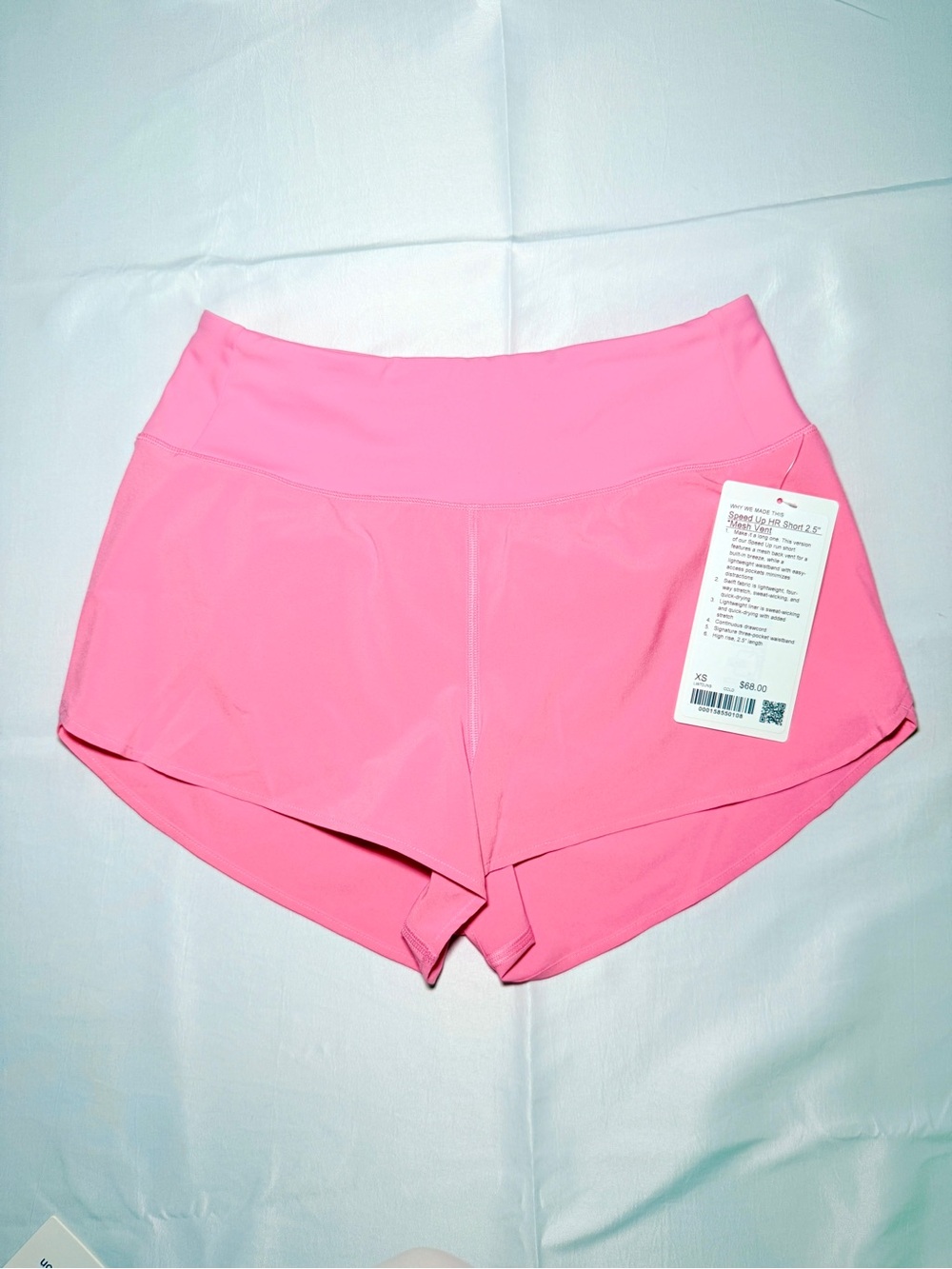 NWT XS lululemon Speed Up Shorts *Mesh Vent 2.5” (Candy Cloud)